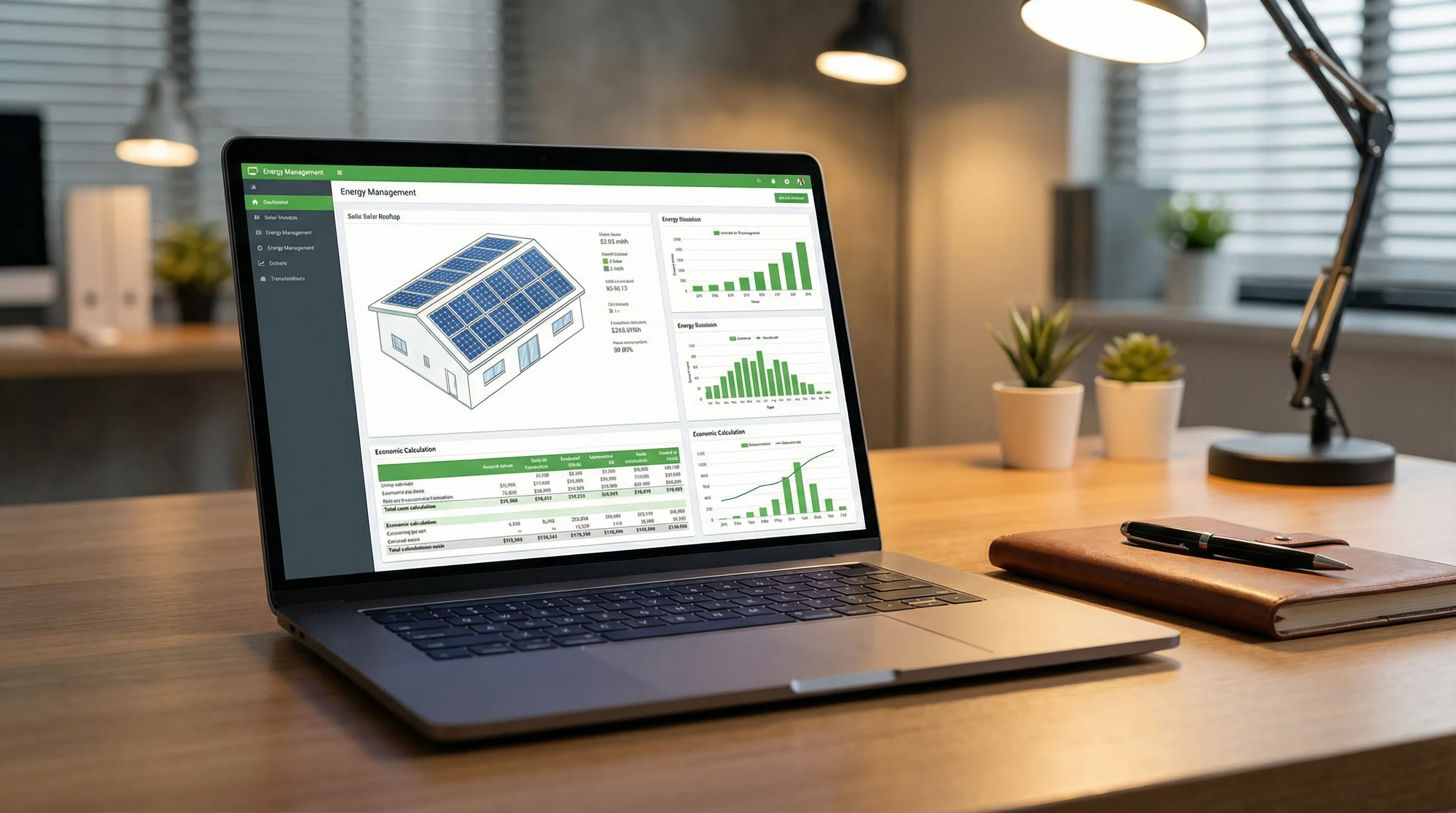 Photovoltaik Konzept mit Wirtschaftlichkeitsberechnung f&uuml;r Unternehmen